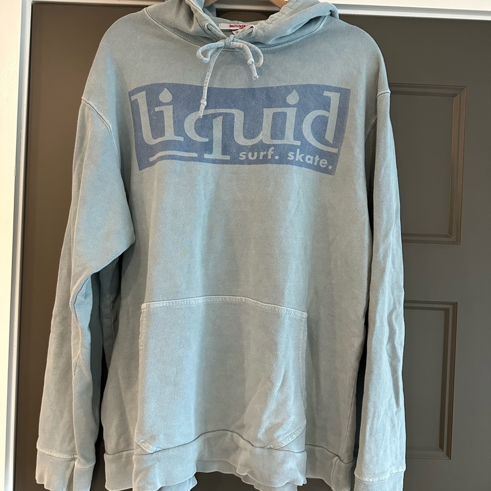 Liquid Men's Light Blue Hoodie